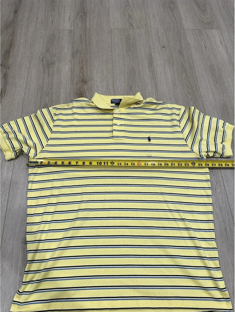 NWT Polo Ralph Lauren Shirt Mens XL Yellow Striped Pony Custom Fit Casual Preppy